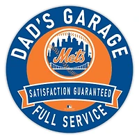 New York Mets 16" Dad's Garage Wood Sign