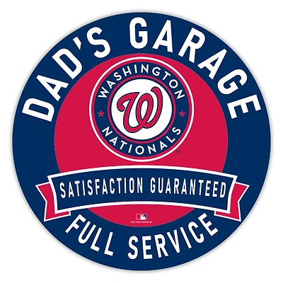 Washington Nationals 16" Dad's Garage Wood Sign