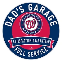 Washington Nationals 16" Dad's Garage Wood Sign