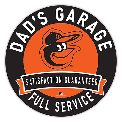 Baltimore Orioles 16" Dad's Garage Wood Sign