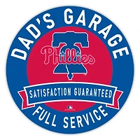Philadelphia Phillies 16" Dad's Garage Wood Sign