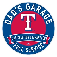 Texas Rangers 16" Dad's Garage Wood Sign