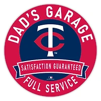 Minnesota Twins 16" Dad's Garage Wood Sign