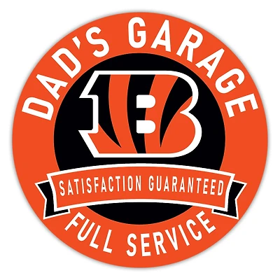 Cincinnati Bengals 16" Dad's Garage Wood Sign