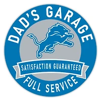 Detroit Lions 16" Dad's Garage Wood Sign