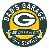 Green Bay Packers 16" Dad's Garage Wood Sign