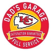 Kansas City Chiefs 16" Dad's Garage Wood Sign