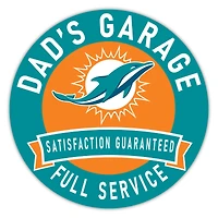 Miami Dolphins 16" Dad's Garage Wood Sign