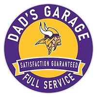 Minnesota Vikings 16" Dad's Garage Wood Sign