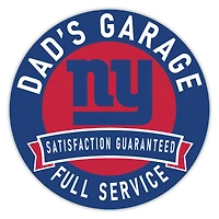 New York Giants 16" Dad's Garage Wood Sign