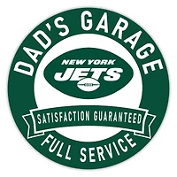 New York Jets 16" Dad's Garage Wood Sign