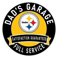 Pittsburgh Steelers 16" Dad's Garage Wood Sign