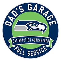 Seattle Seahawks 16" Dad's Garage Wood Sign
