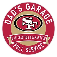 San Francisco 49ers 16" Dad's Garage Wood Sign