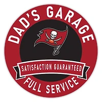 Tampa Bay Buccaneers 16" Dad's Garage Wood Sign