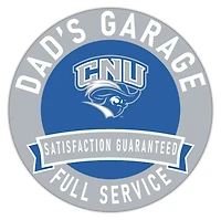 Christopher Newport Captains 16" x 16" Dad's Garage Wood Sign