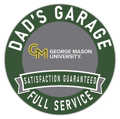 George Mason Patriots 16" x 16" Dad's Garage Wood Sign