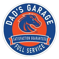 Boise State Broncos 16" Dad's Garage Wood Sign