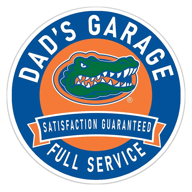 Florida Gators 16" Dad's Garage Wood Sign