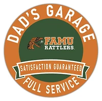 Florida A&M Rattlers 16" x 16" Dad's Garage Wood Sign