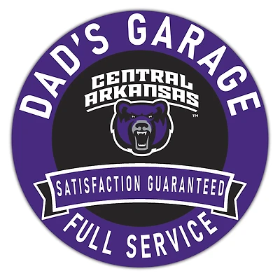Central Arkansas Bears 16" x 16" Dad's Garage Wood Sign