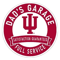 Indiana Hoosiers 16" Dad's Garage Wood Sign