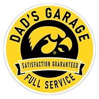 Iowa Hawkeyes 16" Dad's Garage Wood Sign