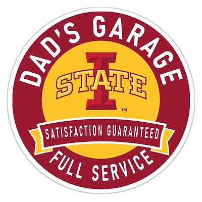 Iowa State Cyclones 16" Dad's Garage Wood Sign