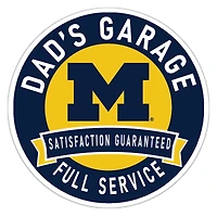 Michigan Wolverines 16" Dad's Garage Wood Sign