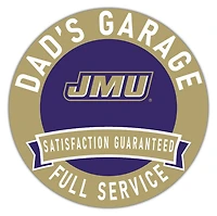 James Madison Dukes 16" x 16" Dad's Garage Wood Sign