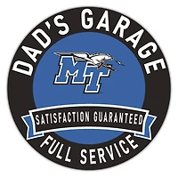 MTSU Blue Raiders 16" x 16" Dad's Garage Wood Sign