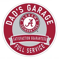 Alabama Crimson Tide 16" Dad's Garage Wood Sign