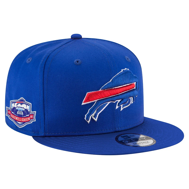 Men's New Era Royal Buffalo Bills Highmark Stadium Farewell Patch 9FIFTY Snapback Hat