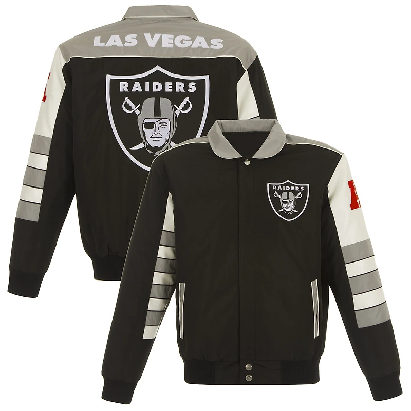 Men's JH Design  Black New York Giants Classic Reversible Full-Zip Jacket