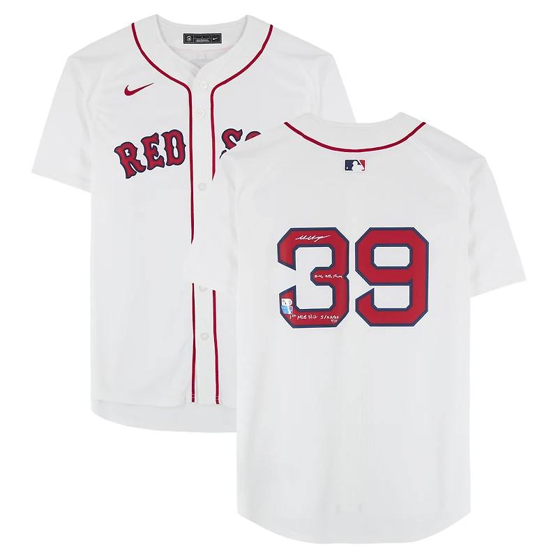 Marcelo Mayer Boston Red Sox Autographed White Nike Limited Jersey with Multiple Inscriptions - Limited Edition of 10