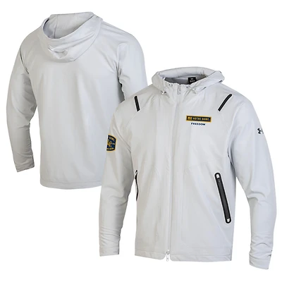 Men's Under Armour White Notre Dame Fighting Irish Freedom Collection Unstoppable Full-Zip Jacket
