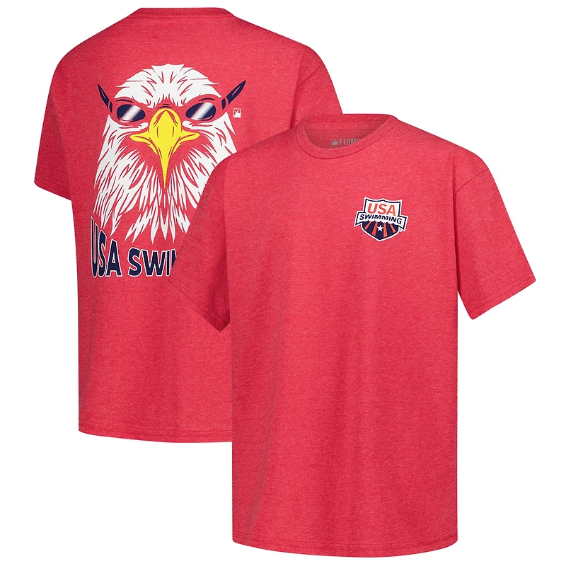 Youth Flomotion Red USA Swimming Team Eagle Eye Splash T-Shirt