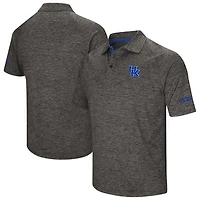 Men's Colosseum Heather Black Kentucky Wildcats Big & Tall Down Swing Raglan Polo