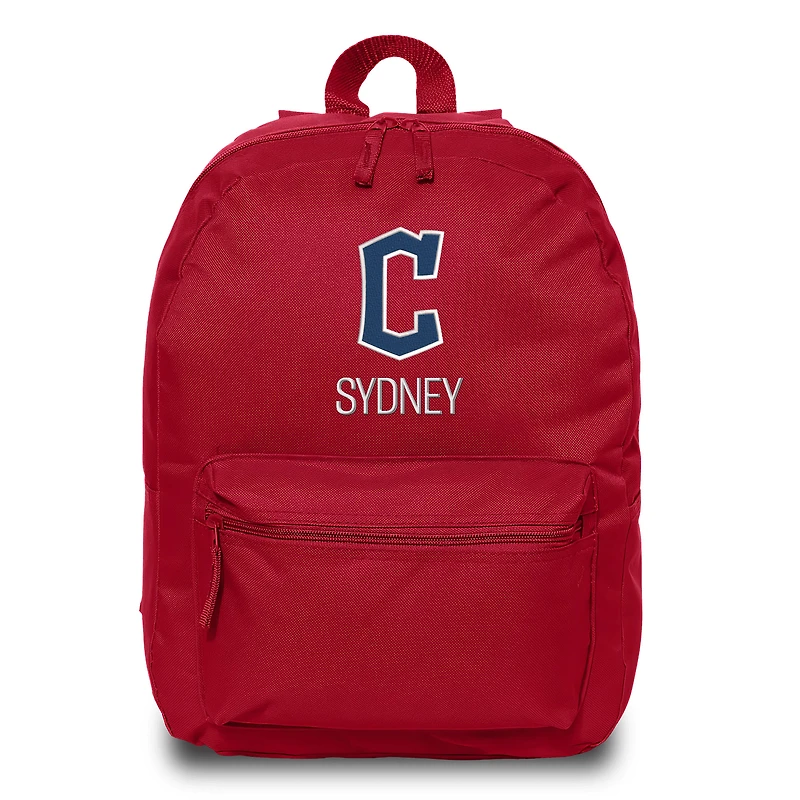 Youth Chad & Jake Red Cleveland Guardians Personalized Block C Backpack