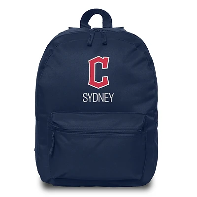 Youth Chad & Jake Navy Cleveland Guardians Personalized Block C Backpack
