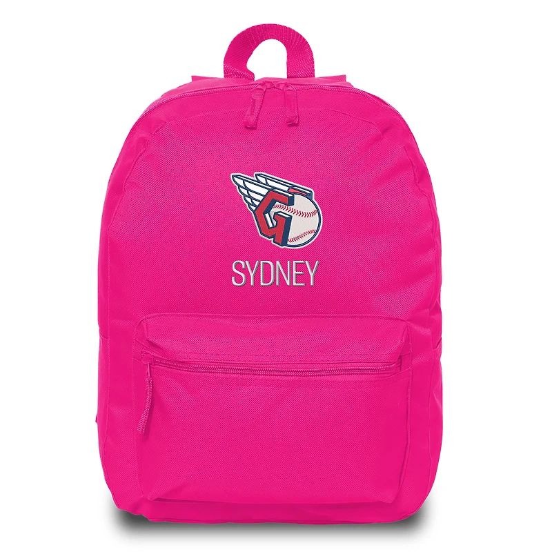 Youth Chad & Jake Pink Cleveland Guardians Personalized Primary Logo Backpack
