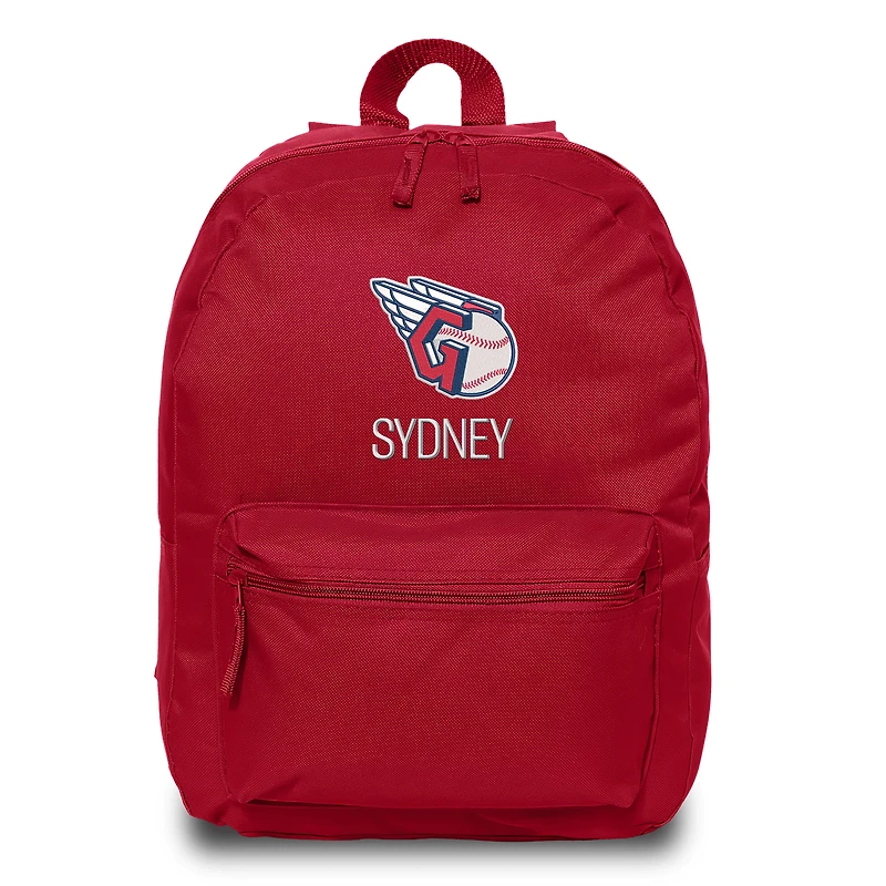 Youth Chad & Jake Red Cleveland Guardians Personalized Primary Logo Backpack