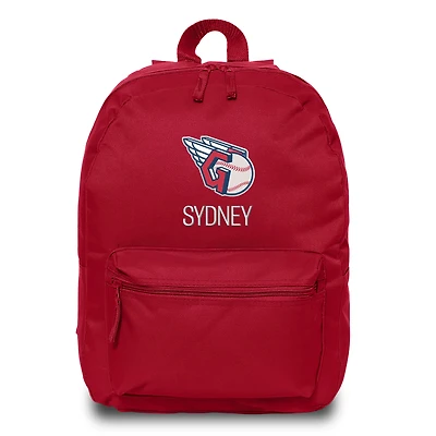 Youth Chad & Jake Red Cleveland Guardians Personalized Primary Logo Backpack