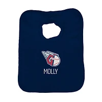 Infant Chad & Jake Navy Cleveland Guardians Personalized Primary Logo Bib