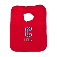 Infant Chad & Jake Red Cleveland Guardians Personalized Block C Bib