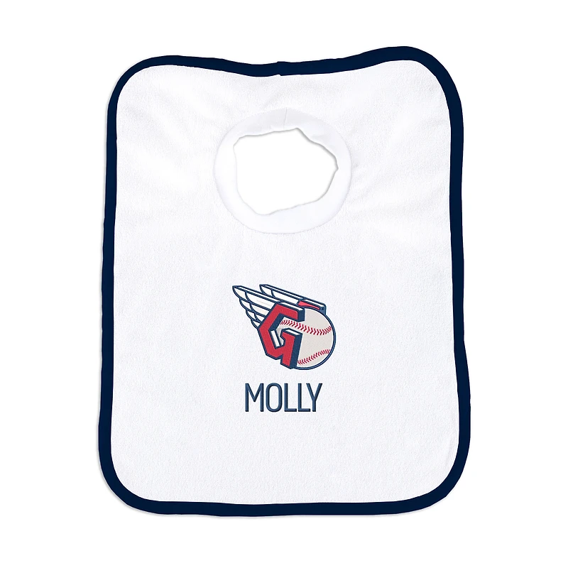 Infant Chad & Jake Cleveland Guardians Personalized Primary Logo Bib