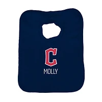 Infant Chad & Jake Navy Cleveland Guardians Personalized Block C Bib