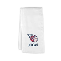 Infant Chad & Jake White Cleveland Guardians Personalized Primary Logo Burp Cloth