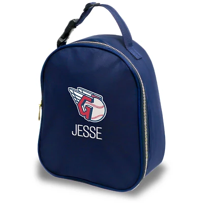 Chad & Jake Navy Cleveland Guardians Personalized Primary Logo Insulated Bag