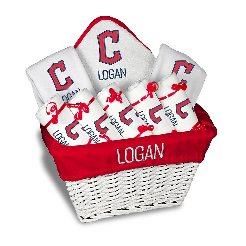 Chad & Jake Red Cleveland Guardians Personalized Block C Large Gift Basket